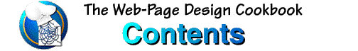 [Web Page Design Cookbook Contents banner]